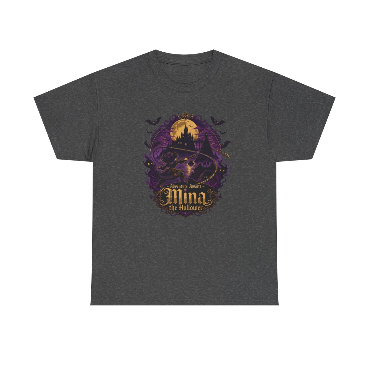 Mina the Hollower "Adventure Awaits – Mina the Hollower" Unisex Tee - alternate angle 2, merchandise