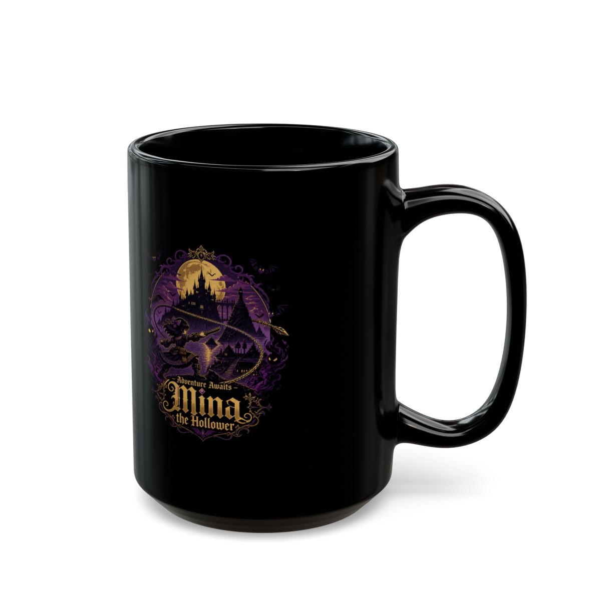 Mina the Hollower "Adventure Awaits – Mina the Hollower" Black Mug - alternate angle 5, merchandise