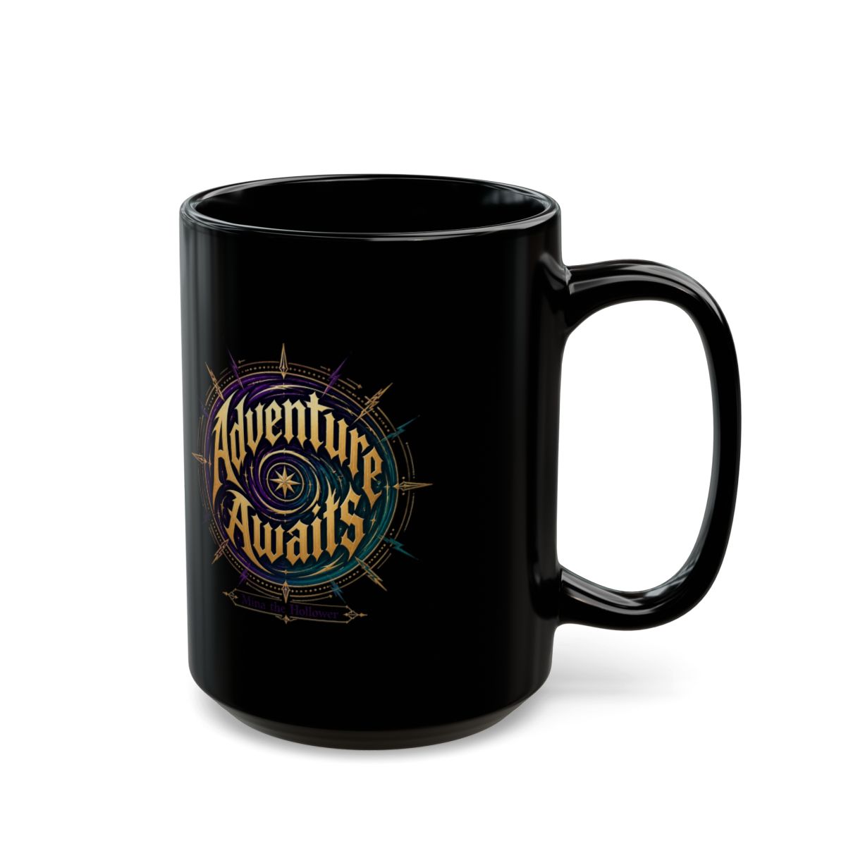 Mina the Hollower "Adventure Awaits" Black Mug - alternate angle 5, merchandise