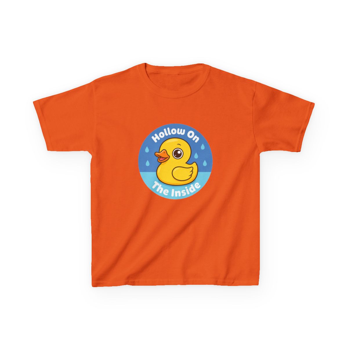 Cute Rubber Duck Hollow On The Inside Funny Sad Kids T-Shirt | Mina the Hollower - alternate angle 3, merchandise