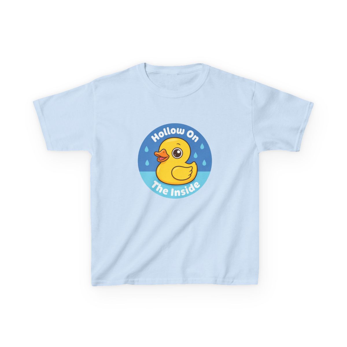 Cute Rubber Duck Hollow On The Inside Funny Sad Kids T-Shirt | Mina the Hollower - alternate angle 5, merchandise