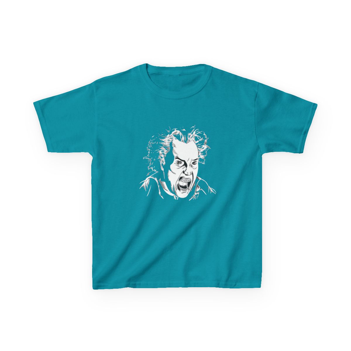 THE HEADLESS HORSEMAN - Sleepy Hollow (Circle Black and White) Kids T-Shirt | Mina the Hollower - alternate angle 5, merchandise