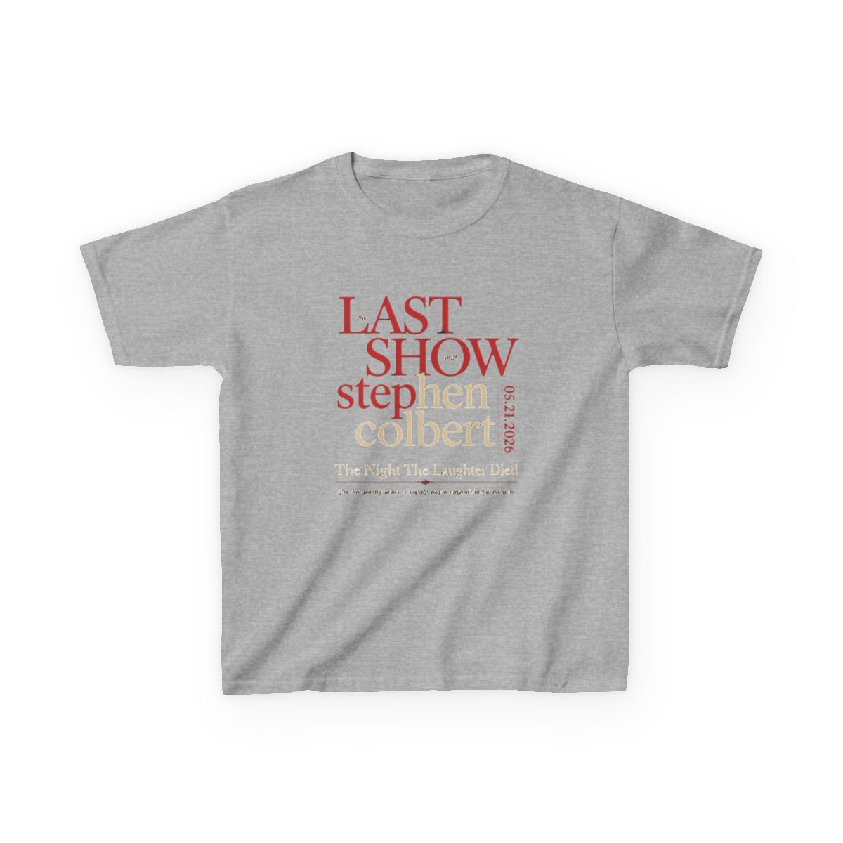 The Last Show With Stephen Colbert 2026 Kids T-Shirt | Mina the Hollower - alternate angle 2, merchandise
