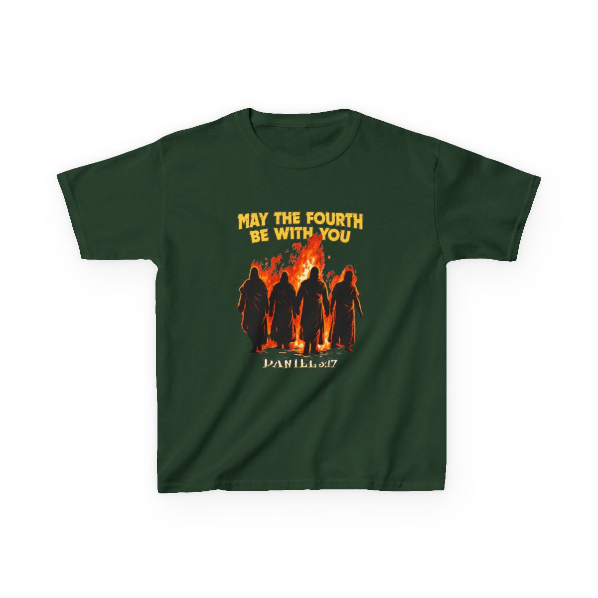 May The Fourth Be With You Daniel 3:17 Kids T-Shirt | Mina the Hollower - alternate angle 4, merchandise