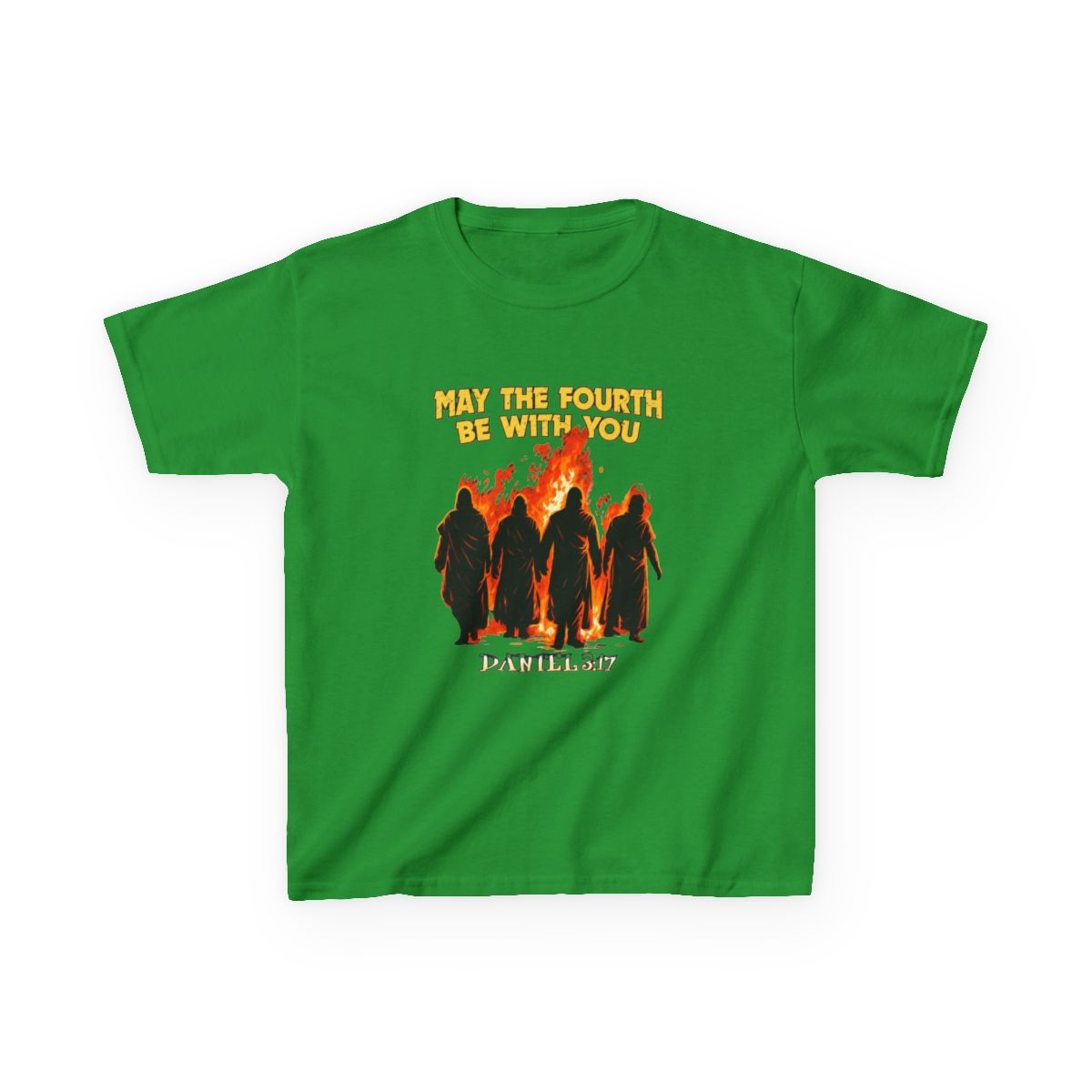 May The Fourth Be With You Daniel 3:17 Kids T-Shirt | Mina the Hollower - alternate angle 5, merchandise