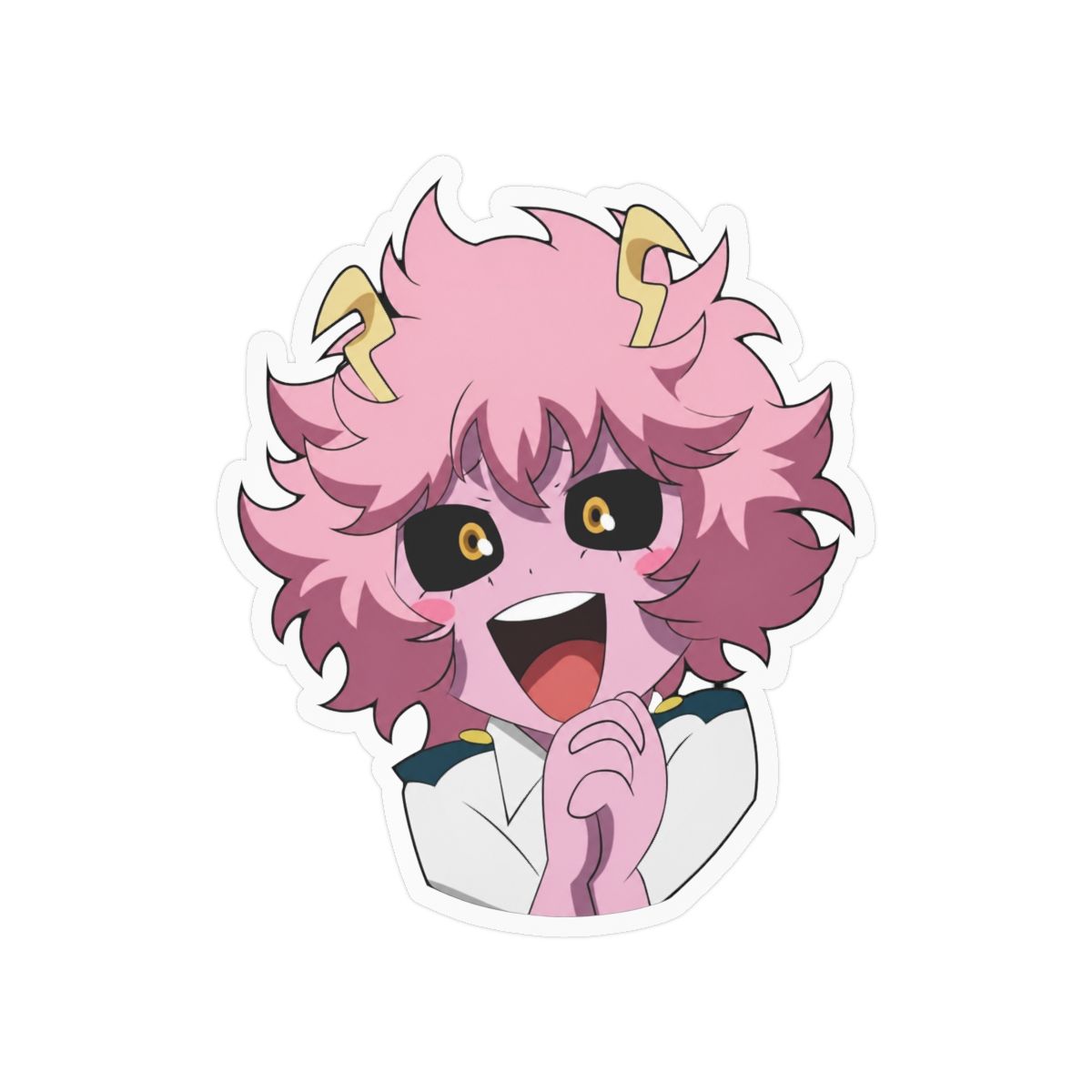 Mina Ashido MHA Cool Vinyl Decal Sticker UV & Water Proof Gift Laptop Car Bumper Window Tumbler Accessories 4.2" Anime | Mina the Hollower - alternate angle 2, merchandise